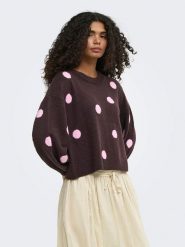 ONLY Sweter w kolorze brązowym rozmiar: XS. Brązowe swetry Only, xs, bez wzorów, bez ramiączek. Za 100.45 zł.