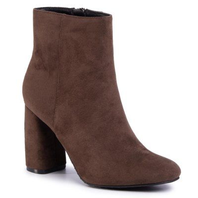 DeeZee LS5079-08 Khaki. Brązowe botki DeeZee, bez wzorów, z materiału, bez obcasa, bez zapięcia. Za 129.99 zł.