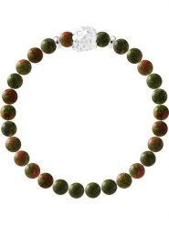 Pearline Bransoletka "Flowers" z kamieniem naturalnym rozmiar: onesize. Brązowe bransoletki Pearline, srebrne. Za 165.99 zł.