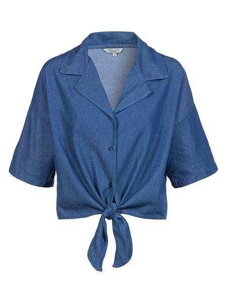 Herrlicher Bluzka "Elonie" w kolorze niebieskim rozmiar: L. Niebieskie bluzki Herrlicher, l, bez wzorów, z bawełny, bez kołnierzyka, bez ramiączek. Za 174.95 zł.