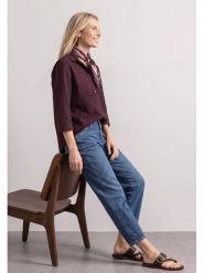 Street One Koszula w kolorze bordowym rozmiar: 36. Czerwone koszule Street One, bez wzorów, z bawełny, street, bez kołnierzyka, bez ramiączek. Za 169.95 zł.
