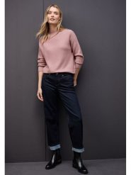 Street One Sweter w kolorze jasnoróżowym rozmiar: 38. Różowe swetry Street One, bez wzorów, bez ramiączek. Za 170.47 zł.