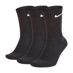Amortyzowane Skarpety Codzienne Dla Dorosłych Unisex (zestaw 3 Sztuk). Czarne skarpety Nike, bez wzorów. Za 107.99 zł.