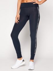 Tommy Hilfiger Legginsy UW0UW00563 Granatowy Slim Fit. Niebieskie legginsy TOMMY HILFIGER, xs, bez wzorów, z bawełny. Za 129.99 zł.