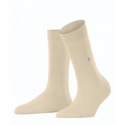 Skarpety damskie Burlington Lady. Brązowe skarpety Burlington, bez wzorów, z bawełny. Za 81.00 zł.