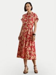 LAUREN RALPH LAUREN Sukienka koszulowa 200P08692001 Czerwony Regular Fit. Czerwone sukienki Lauren Ralph Lauren, bez wzorów, z syntetyku, bez kołnierzyka, bez ramiączek, koszulowe. Za 1,199.00 zł.