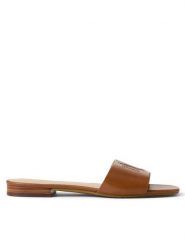 LAUREN RALPH LAUREN Klapki 802959142002 Brązowy. Brązowe klapki Lauren Ralph Lauren, bez wzorów, ze skóry, bez obcasa. Za 389.99 zł.