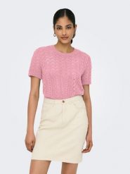 ONLY Sweter w kolorze jasnoróżowym rozmiar: XL. Różowe swetry Only, xl, bez wzorów, bez ramiączek. Za 82.99 zł.