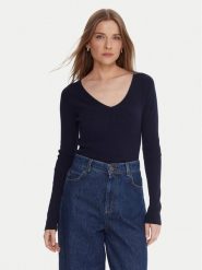 Kontatto Sweter 3M0818C Granatowy Slim Fit. Niebieskie swetry Kontatto, m, bez wzorów, z wiskozy, bez ramiączek. Za 309.99 zł.