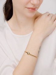 Pandora Pozłacana bransoletka rozmiar: 21. Żółte bransoletki Pandora, pozłacane. Za 399.95 zł.