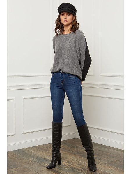 Joséfine Sweter "Aladin" w kolorze szaro-czarnym rozmiar: S. Czarne swetry Joséfine, s, bez wzorów, z kaszmiru, bez ramiączek. Za 208.99 zł.