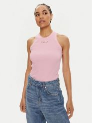Pinko Top Distinto 100822 A15E Różowy Slim Fit. Czerwone topy Pinko, m, bez wzorów, z bawełny, bez kołnierzyka, bez ramiączek. Za 139.99 zł.
