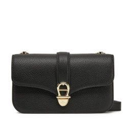 Torebka Aigner. Czarne listonoszki Aigner, bez wzorów, bez dodatków. Za 1,359.00 zł.