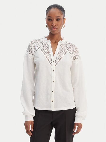 Morgan Koszula 261-TNICOLE Biały Regular Fit. Białe koszule Morgan, s, bez wzorów, z syntetyku, bez kołnierzyka, bez ramiączek. Za 239.99 zł.