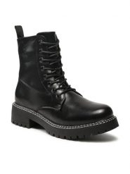 Jenny Fairy Trapery WS5218-05-B Czarny. Czarne trapery i śniegowce Jenny Fairy, ze skóry. Za 95.99 zł.