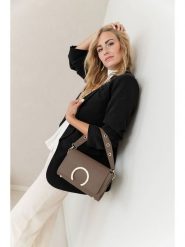 Lia Biassoni Skórzana torebka "Solano" w kolorze szarobrązowym - 24 x 16 x 8 cm rozmiar: onesize. Brązowe torby na ramię Lia Biassoni, bez wzorów, z materiału, na ramię, bez dodatków. Za 260.99 zł.