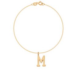 Bransoletka z pozłacaną literką M na łańcuszku nitka. Żółte bransoletki Lilou, pozłacane. Za 158.00 zł.