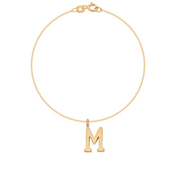 Bransoletka z pozłacaną literką M na łańcuszku nitka. Żółte bransoletki Lilou, pozłacane. Za 158.00 zł.