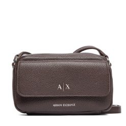 Torebka Armani Exchange. Brązowe listonoszki Armani Exchange, bez wzorów, bez dodatków. Za 479.99 zł.