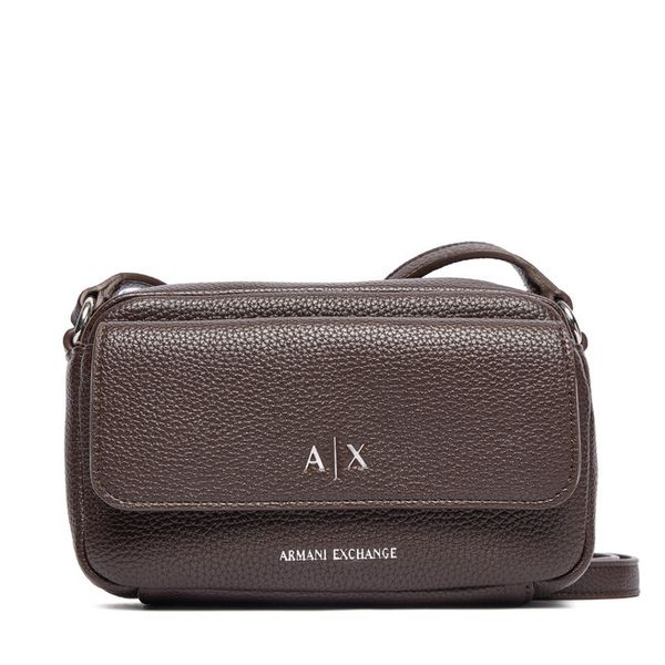 Torebka Armani Exchange. Brązowe listonoszki Armani Exchange, bez wzorów, bez dodatków. Za 479.99 zł.