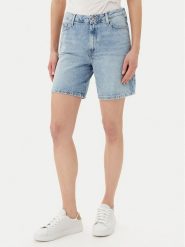 Tommy Hilfiger Szorty jeansowe WW0WW45505 Błękitny Regular Fit. Niebieskie szorty TOMMY HILFIGER, bez wzorów, z bawełny. Za 329.99 zł.