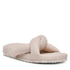 Klapki Jenny Fairy. Brązowe klapki Jenny Fairy, bez wzorów, bez obcasa. Za 119.99 zł.