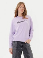 Karl Lagerfeld Jeans Bluza A1W20005 Fioletowy Regular Fit. Fioletowe bluzy Karl Lagerfeld Jeans, xs, bez wzorów, z bawełny, bez kaptura. Za 429.99 zł.