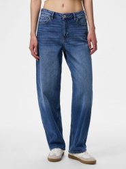 Pieces Dżinsy - Barrel fit - w kolorze niebieskim rozmiar: W26/L30. Niebieskie jeansy Pieces, l, z aplikacjami. Za 114.95 zł.