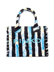 Pinko Torebka w kolorze kremowo-czarnym - 38 x 30 x 15 cm rozmiar: onesize. Brązowe torebki klasyczne Pinko, bez wzorów, z materiału, bez dodatków. Za 391.84 zł.