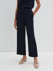 Someday Spodnie w kolorze granatowym rozmiar: 40. Niebieskie spodnie materiałowe someday., na co dzień, bez wzorów, z materiału, z podwyższonym stanem. Za 176.50 zł.