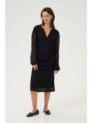 Kaffe Sukienka w kolorze czarnym rozmiar: XXL. Czarne sukienki Kaffe, na co dzień, xxl, bez wzorów, z koronki, bez kołnierzyka, bez ramiączek, midi, proste. Za 130.99 zł.