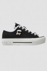 KARL LAGERFELD Czarne trampki damskie KAMPUS MAX NFT, Rozmiar 40. Czarne trampki KARL LAGERFELD, bez wzorów, bez zapięcia. W wyprzedaży za 369.99 zł.
