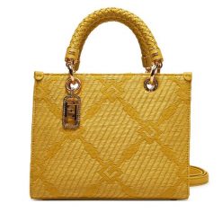 Torba Elisabetta Franchi. Żółte torebki klasyczne Elisabetta Franchi, bez wzorów, bez dodatków. Za 1,449.00 zł.