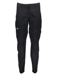 Jack Wolfskin Spodnie funkcyjne Zipp-Off "Hikeout" w kolorze czarnym rozmiar: 34. Czarne spodnie dresowe Jack Wolfskin, bez wzorów, z materiału. Za 311.12 zł.