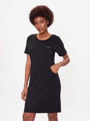 Liu Jo Sport Sukienka codzienna TA3031 F0869 Czarny Regular Fit. Czarne sukienki Liu Jo Sport, na co dzień, xs, bez wzorów, z syntetyku, sportowe, bez kołnierzyka, bez ramiączek, proste. Za 218.99 zł.