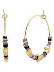 Yokoamii Pozłacane kolczyki-kreole rozmiar: onesize. Szare kolczyki Yokoamii, pozłacane. Za 43.99 zł.