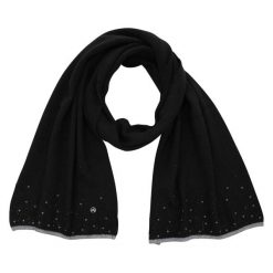 Szalik damski Euro-Star Arabella. Czarne szaliki EURO-STAR, bez wzorów, z dzianiny, eleganckie. Za 233.50 zł.