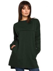 Be Wear Tunika w kolorze ciemnozielonym rozmiar: L/XL. Zielone tuniki Be Wear, na co dzień, l, bez wzorów, bez kołnierzyka, bez ramiączek. Za 131.45 zł.