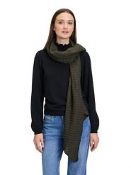 CARTOON Szal w kolorze khaki - 185 x 52 cm rozmiar: onesize. Brązowe szaliki Cartoon, bez wzorów, z materiału. Za 74.11 zł.