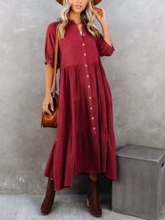 LA Angels Sukienka w kolorze czerwonym rozmiar: L. Czerwone sukienki LA Angels, l, bez wzorów, bez kołnierzyka, bez ramiączek, maxi. Za 189.29 zł.