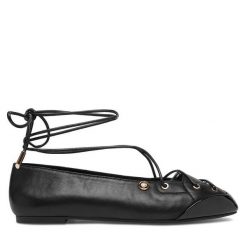 Baleriny Liu Jo. Czarne baleriny Liu Jo, bez wzorów, bez obcasa. Za 659.99 zł.
