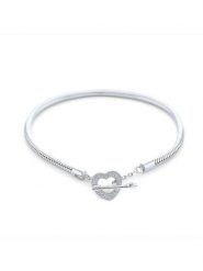 CHARM'S Srebrna bransoletka z elementem ozdobnym rozmiar: onesize. Szare bransoletki CHARM'S, z cyrkonią, srebrne. Za 220.12 zł.