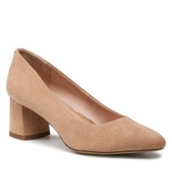 Półbuty Jenny Fairy. Brązowe czółenka Jenny Fairy, bez wzorów, bez obcasa, na obcasie, bez zapięcia. Za 58.99 zł.