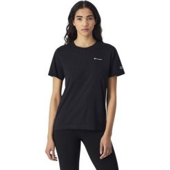 Koszulka sportowa damska Champion SS Tee. Czarne koszulki sportowe Champion, bez wzorów, bez ramiączek. Za 95.00 zł.