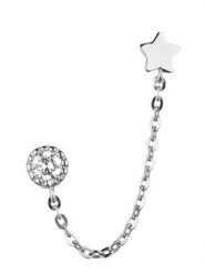 OR ÉCLAT Złoty kolczyk-wkrętka "Royal" z cyrkoniami rozmiar: onesize. Szare kolczyki OR ÉCLAT, z cyrkonią, złote. Za 282.99 zł.