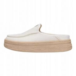 HeyDude Damskie Espadryle Austin Lift Espadrille Woven. Białe espadryle Hey Dude, bez wzorów, z materiału, bez obcasa, bez zapięcia. Za 379.00 zł.