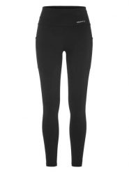 Craft Essence Tights 3 W — legginsy treningowe z szerokim pasem – Black. Czarne legginsy Craft, m, bez wzorów, z elastanu. Za 344.00 zł.