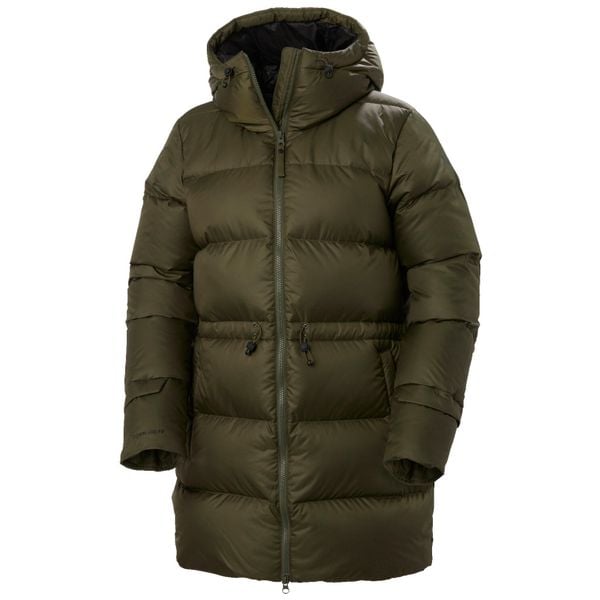 Parka dla kobiet Helly Hansen Essence. Zielone parki Helly Hansen, na zimę, z kapturem. W wyprzedaży za 1,004.60 zł.