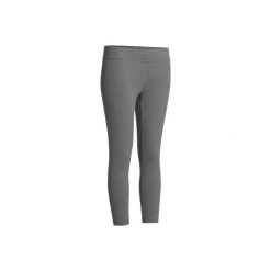 Legginsy 7/8 Slim Gym & Pilates FIT+ 500 damskie. Niebieskie legginsy DOMYOS, l, bez wzorów, z bawełny. Za 34.99 zł.