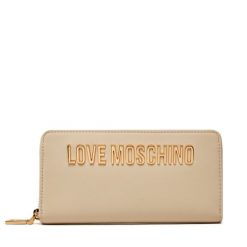 Duży Portfel Damski LOVE MOSCHINO. Brązowe portfele Love Moschino, bez wzorów. Za 289.99 zł.